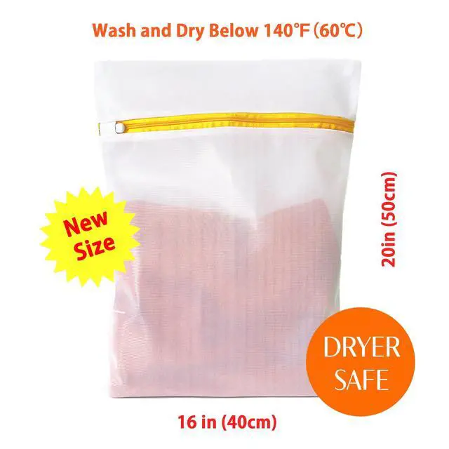 Alt view image 2 of 7 - 3 Pack Mesh Laundry Bags for Daily Essentials 16inx20in LAUNDRY CLUB®