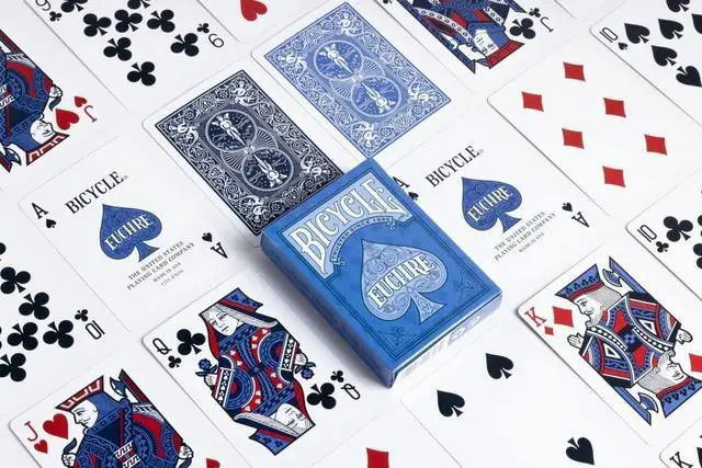 Alt view image 5 of 7 - Euchre Playing Card Deck - 9 Through Ace - Double Deck, Blue