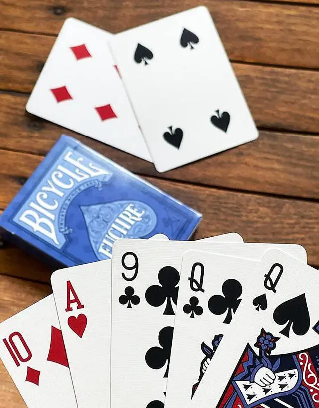Alt view image 7 of 7 - Euchre Playing Card Deck - 9 Through Ace - Double Deck, Blue