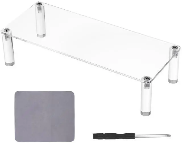 Main image of Acrylic Riser, Display Stand Clear Shelf 7.87x3.15x2 Inches Small Display Risers 1 Tier Rectangular Organizer Lightweight Tabletop Shelf for Cosmetic Products Tabletop Use and More