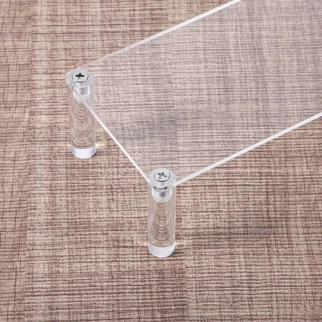 Alt view image 7 of 7 - Acrylic Riser, Display Stand Clear Shelf 7.87x3.15x2 Inches Small Display Risers 1 Tier Rectangular Organizer Lightweight Tabletop Shelf for Cosmetic Products Tabletop Use and More