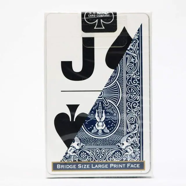 Alt view image 2 of 4 - Large Print Bridge Size Playing Cards - Easy-to-Read Deck for Seniors - Red or Blue