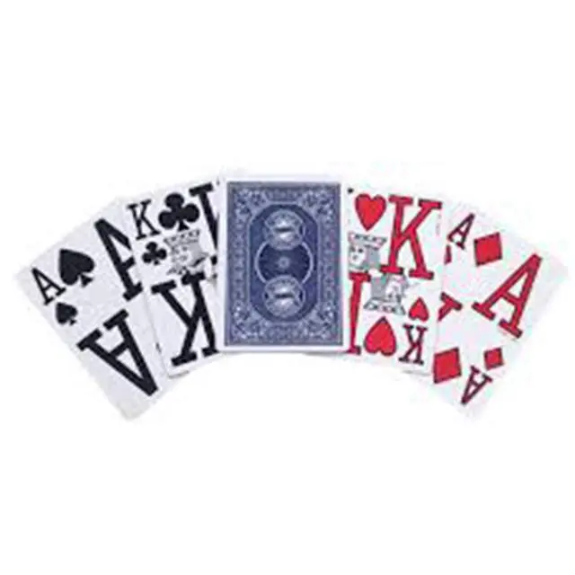 Alt view image 3 of 4 - Large Print Bridge Size Playing Cards - Easy-to-Read Deck for Seniors - Red or Blue