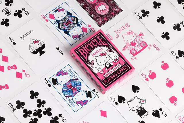 Alt view image 2 of 6 - Hello Kitty Playing Cards, Black & Pink, 1 Deck