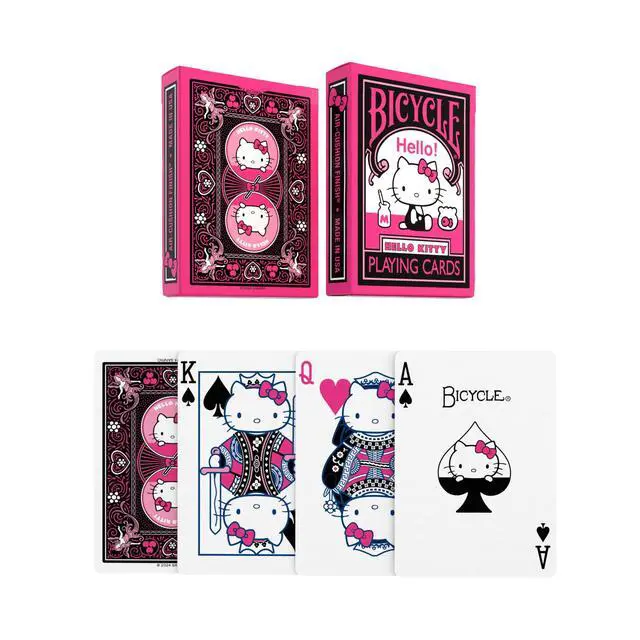 Alt view image 3 of 6 - Hello Kitty Playing Cards, Black & Pink, 1 Deck