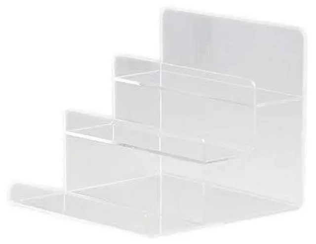 Alt view image 2 of 4 - Acrylic Wallet Display Stand Holder Acrylic Jewelry Display Riser Shelf Showcase Fixtures (3-tier)