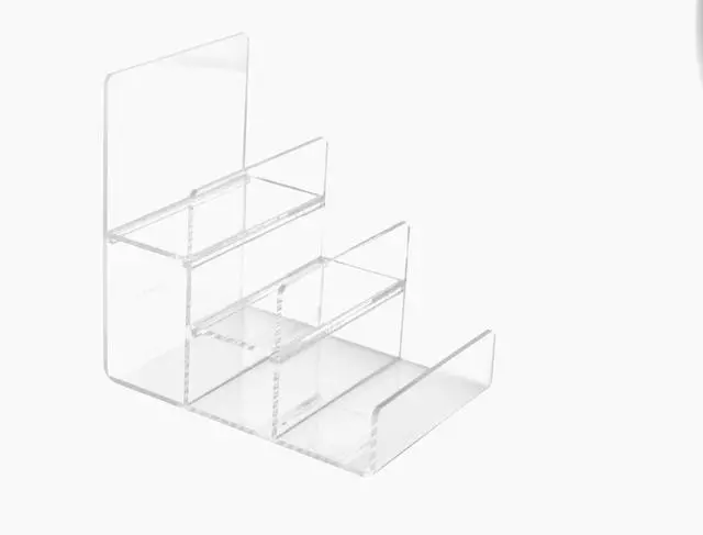 Main image of Acrylic Wallet Display Stand Holder Acrylic Jewelry Display Riser Shelf Showcase Fixtures (3-tier)