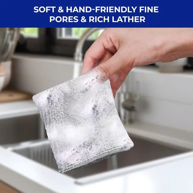 Alt view image 6 of 7 - 12PCS Non-Scratch Multipurpose Steel Wire Dishcloths - Reusable Quick-Dry Odor-Free Scrub Cloths for Dishes, Kitchen Cleaning Cloths for Cookware, Sinks, Stove Tops(9.84X9.84)