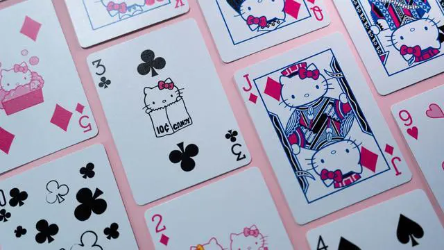 Alt view image 6 of 6 - Hello Kitty Playing Cards, Black & Pink, 1 Deck