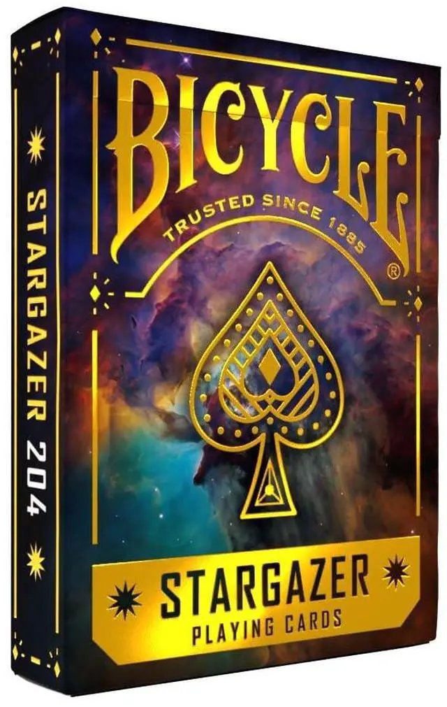 Main image of Stargazer 204 Playing Cards Premium CosmicThemed PokerSize Deck of Cards with AirCushion Finish, Collectible Space Galaxy Design for Cardistry, Magic Tricks, and Game Night