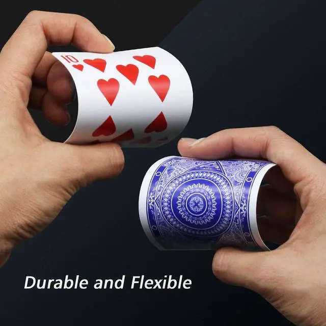 Alt view image 3 of 6 - Playing Cards 2 Decks Waterproof Plastic Poker Cards for Texas Holdem Poker Go Fish and More Card Games Standard Index 2.5" x 3.5"