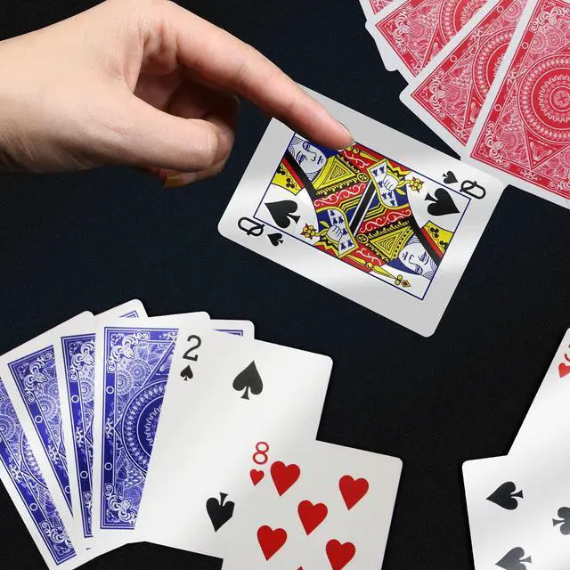 Alt view image 6 of 6 - Playing Cards 2 Decks Waterproof Plastic Poker Cards for Texas Holdem Poker Go Fish and More Card Games Standard Index 2.5" x 3.5"