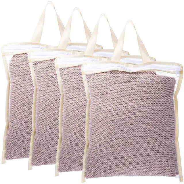Main image of 4Pcs Small Mesh Laundry Bags for Delicates Hanging Mini 12 x 10 Inches Durable Lingerie Bags for Washing Machine Wash Laundry Net Bag for Lingerie Underwear Socks Baby Clothes Travel 32x27cm
