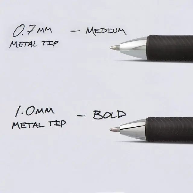 Alt view image 7 of 7 - EnerGel RTX Liquid Gel Ink Pens, (0.7mm), Medium Line, Black Ink, Pack of 3 (BL77BP3A)