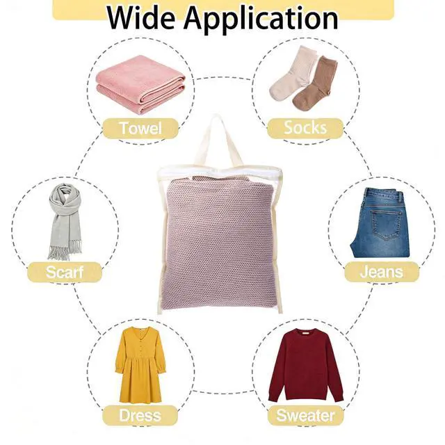 Alt view image 6 of 7 - 4Pcs Small Mesh Laundry Bags for Delicates Hanging Mini 12 x 10 Inches Durable Lingerie Bags for Washing Machine Wash Laundry Net Bag for Lingerie Underwear Socks Baby Clothes Travel 32x27cm