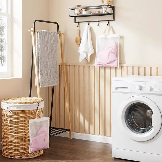 Alt view image 7 of 7 - 4Pcs Small Mesh Laundry Bags for Delicates Hanging Mini 12 x 10 Inches Durable Lingerie Bags for Washing Machine Wash Laundry Net Bag for Lingerie Underwear Socks Baby Clothes Travel 32x27cm