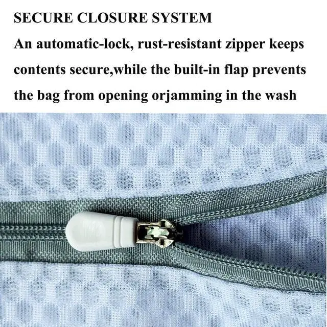 Alt view image 4 of 7 - 3Pcs Mesh Laundry Bags Durable Zipper Wash Bags for Delicates, Lingerie, Bras, Underwear, Baby Clothes, Shoe, Sock - Protect Garments in Washing Machine Pouch Net Bag Travel 12 x 16 Inches