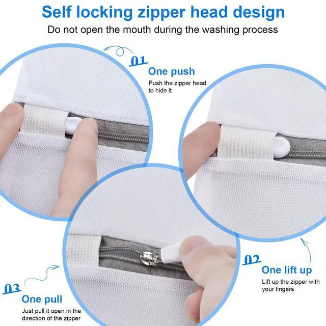 Alt view image 4 of 7 - 6 Pcs Laundry Bag, 12x16Mesh Laundry Bags for Delicates, Garment Gag for Washing Machine, for Daily Organization Travel Packing Wvzedm