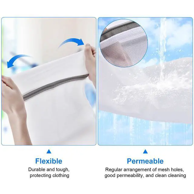 Alt view image 5 of 7 - 6 Pcs Laundry Bag, 12x16Mesh Laundry Bags for Delicates, Garment Gag for Washing Machine, for Daily Organization Travel Packing Wvzedm