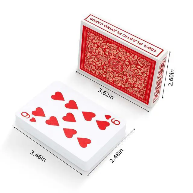 Alt view image 4 of 7 - Plastic Playing Cards Waterproof Playing Cards 2 Pack,Decks of Poker Cards Set for Adults,Poker Size Regular Index,Suitable for Various Cards Games,Bridge,Pinochle,Cartas