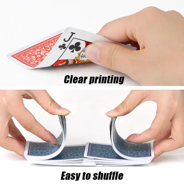 Alt view image 6 of 7 - Plastic Playing Cards Waterproof Playing Cards 2 Pack,Decks of Poker Cards Set for Adults,Poker Size Regular Index,Suitable for Various Cards Games,Bridge,Pinochle,Cartas