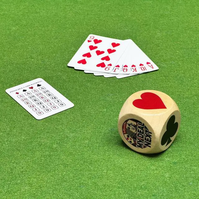 Alt view image 5 of 7 - Trump Marker Dice, 2 Inch Wooden Euchre Cube with Velvet Storage Bag, Trump Suit Indicator for Euchre, Pinochle, Bridge, Poker