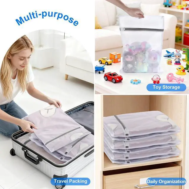 Alt view image 7 of 7 - 6 Pcs Laundry Bag, 12x16Mesh Laundry Bags for Delicates, Garment Gag for Washing Machine, for Daily Organization Travel Packing Wvzedm