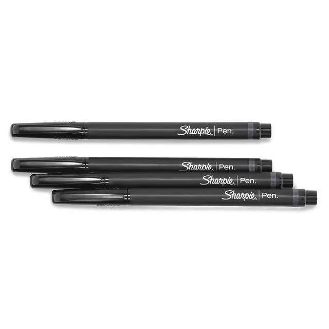 Alt view image 5 of 7 - Felt Tip Medium Point Black Pens, Drawing & Writing Pens Ideal for School Supplies, Office Supplies and Teacher Supplies, Quick-Drying, No Bleed, 2 Pack