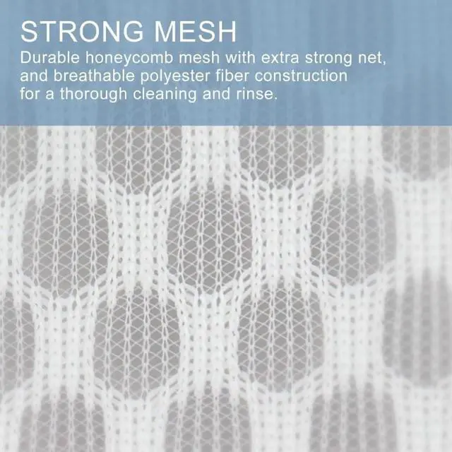 Alt view image 3 of 5 - 3-Pack Mesh Laundry Bags for Delicates (12x16 in, Medium) Durable Honeycomb Wash Bags with Zipper Protect Lingerie, Socks, Baby Clothes & Bras Reusable for Laundry & Travel