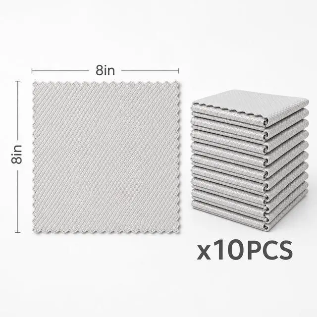 Alt view image 7 of 7 - 10Pcs Cloths, Wire Mesh Cleaning Cloth,Multipurpose Silver Mesh Dishcloth,Reusable Non Scratch Wire Dishcloth for Kitchen Dishes, Sinkss