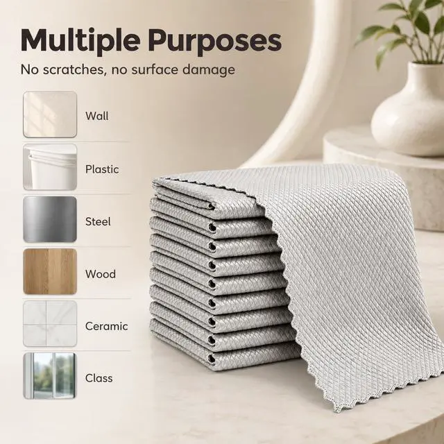 Alt view image 5 of 7 - 10Pcs Cloths, Wire Mesh Cleaning Cloth,Multipurpose Silver Mesh Dishcloth,Reusable Non Scratch Wire Dishcloth for Kitchen Dishes, Sinkss