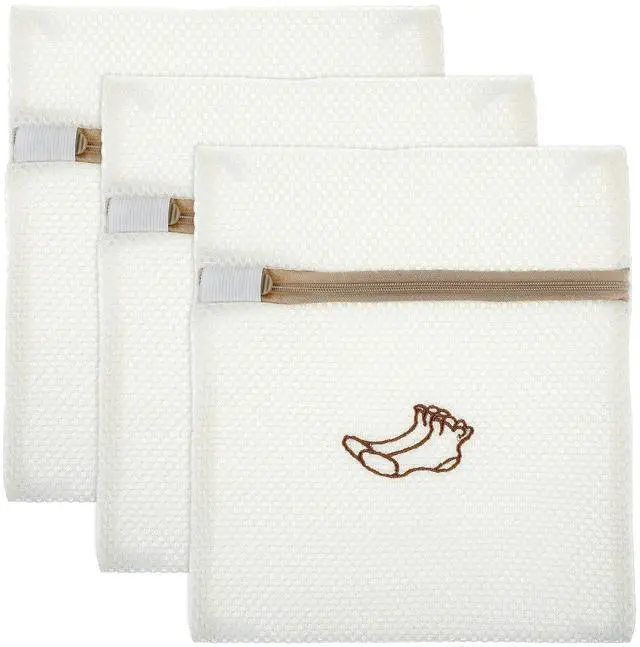 Main image of 3 PCS Delicate Laundry Bag, Mesh Bags With Zipper for Socks, Underwear, Baby Clothes, Swimsuit - Small Durable Embroidery Bag, Travel Clothing Storage