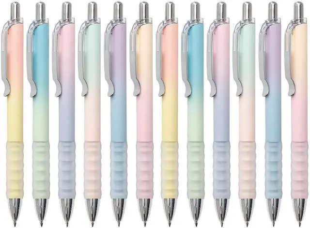 Main image of Gel Pens Fine Point 0.7mm Black Ink Gel Pen Retractable Cute Pens for Smooth Writing School Office Supplies, Pack of 12