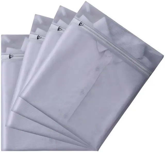 Main image of 4 pack Mesh Laundry Bags,Mesh Wash Bags,Lingerie Bags for Washing Delicates,12 x 16 Inches lingerie bags for Laundry, Travel Storage Organize Bag for Cotton Clothes,Sheet, Shoes(GREY)