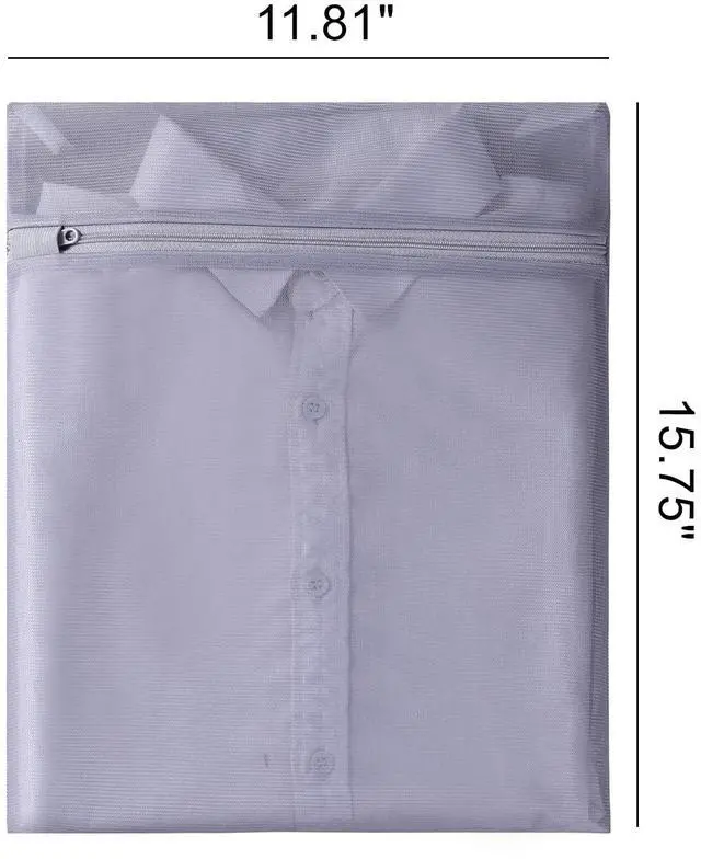 Alt view image 2 of 7 - 4 pack Mesh Laundry Bags,Mesh Wash Bags,Lingerie Bags for Washing Delicates,12 x 16 Inches lingerie bags for Laundry, Travel Storage Organize Bag for Cotton Clothes,Sheet, Shoes(GREY)