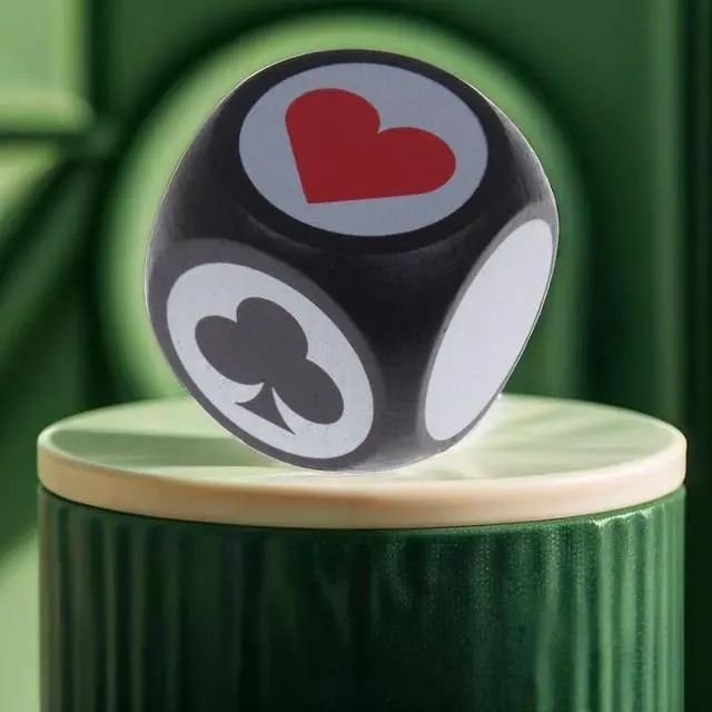 Alt view image 5 of 5 - Black & White Trump Suit Marker Indicator with Large Pips for Euchre Bridge Pinochle and Other Card Games 1.6" (40mm)