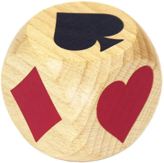 Main image of Marker Dice Euchre Pinochle Bridge Playing Cards Poker Whist Cards Markers Euchre Cube Card Deck Game Dice Wooden Indicator (2 in)