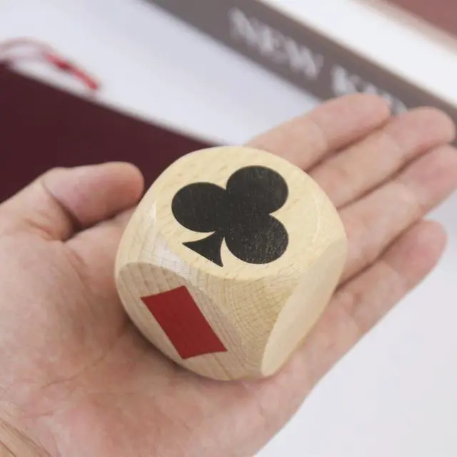 Alt view image 4 of 7 - Marker Dice Euchre Pinochle Bridge Playing Cards Poker Whist Cards Markers Euchre Cube Card Deck Game Dice Wooden Indicator (2 in)