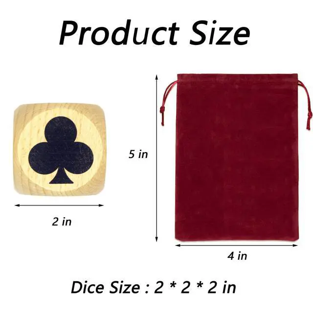 Alt view image 5 of 7 - Marker Dice Euchre Pinochle Bridge Playing Cards Poker Whist Cards Markers Euchre Cube Card Deck Game Dice Wooden Indicator (2 in)