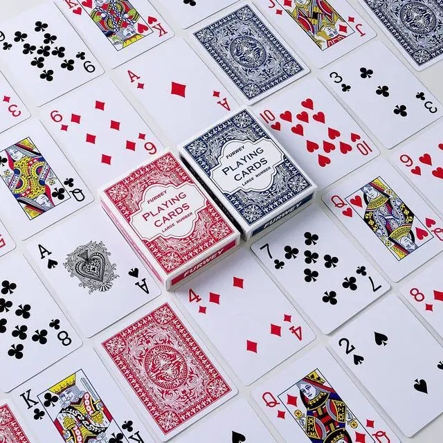 Alt view image 2 of 7 - Playing Cards 12 Pack,Standard Index,Red and Blue Backs,Large Digital Printing is Easy to Read,BlackjackEuchre, Canasta Card Game, Poker CardsRed/Blue
