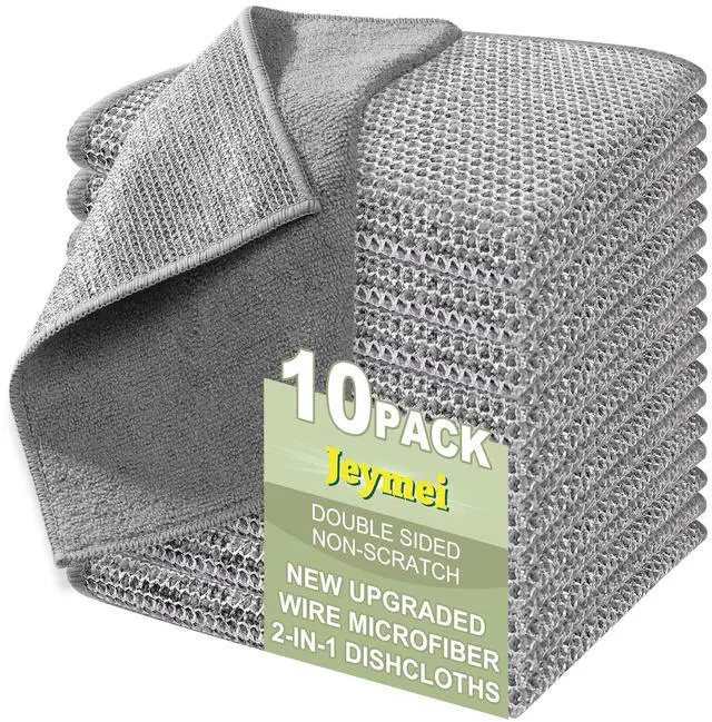 Main image of Non Scratch Wire Dishcloth, Metal Cleaning Cloths for Kitchen Dishes Rag | Kitchen Cleaning Cloths,Dish Cloths for Washing Dishes,Reusable Diamond Weave Steel Wool Scrubber Cloth