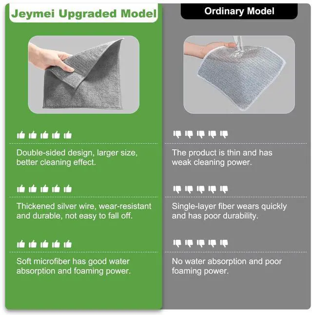 Alt view image 7 of 7 - Non Scratch Wire Dishcloth, Metal Cleaning Cloths for Kitchen Dishes Rag | Kitchen Cleaning Cloths,Dish Cloths for Washing Dishes,Reusable Diamond Weave Steel Wool Scrubber Cloth