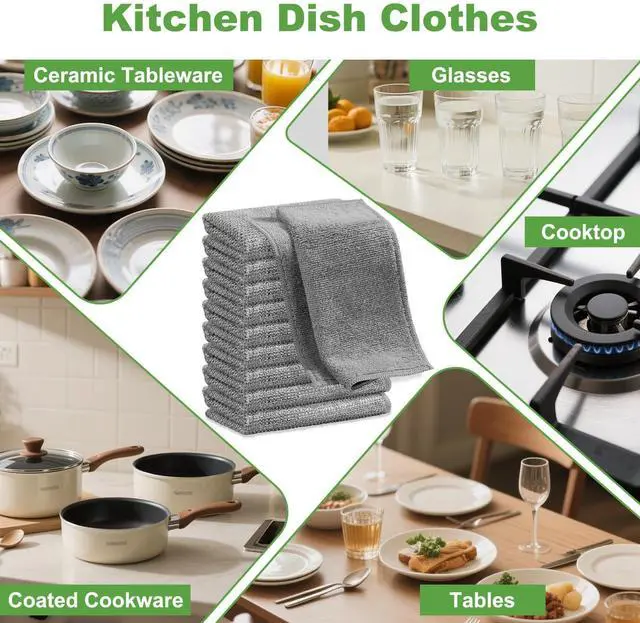 Alt view image 6 of 7 - Non Scratch Wire Dishcloth, Metal Cleaning Cloths for Kitchen Dishes Rag | Kitchen Cleaning Cloths,Dish Cloths for Washing Dishes,Reusable Diamond Weave Steel Wool Scrubber Cloth