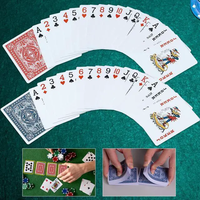 Alt view image 7 of 7 - Playing Cards 12 Pack,Standard Index,Red and Blue Backs,Large Digital Printing is Easy to Read,BlackjackEuchre, Canasta Card Game, Poker CardsRed/Blue