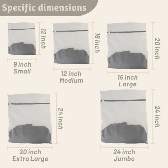 Alt view image 2 of 5 - 3 Pcs Premium Fine Mesh Laundry Bags, 3 Medium 12 x 16 Inches Durable Laundry Wash Bags with Sturdy Zipper for Delicates, Laundry Bag for Delicates, Garment Bag for Washing Machine (3 Medium)