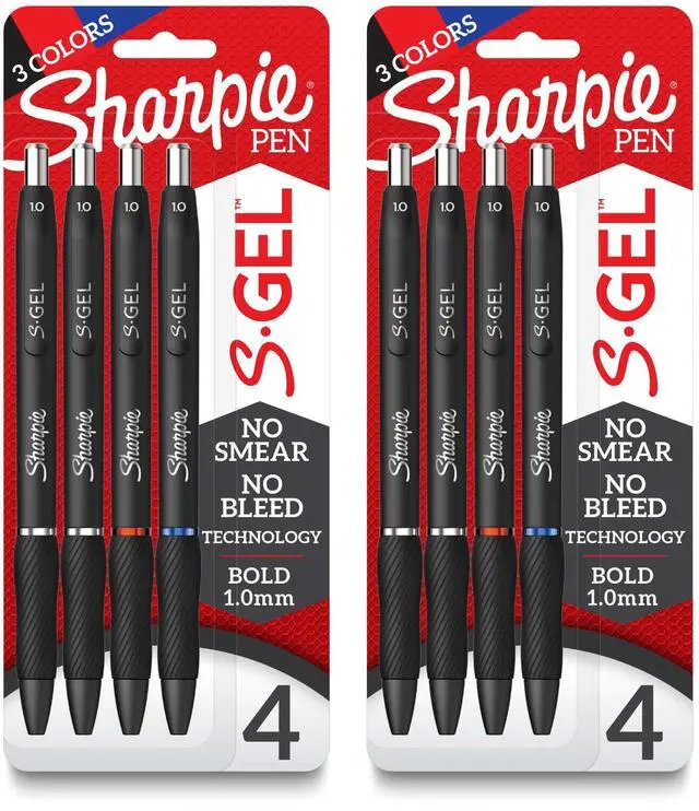 Main image of S-Gel, Gel Pens, Bold Point (1.0mm), Assorted Colors, 8 Count