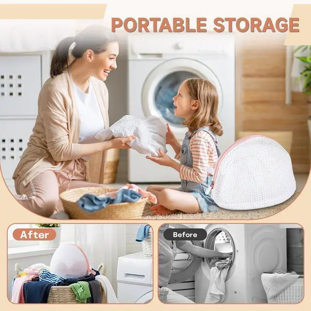 Alt view image 5 of 7 - 3PCS Bra Washing Bag,Bra Bag for Washing Machine,Mesh Wash Bag for Bras with Zipper,Large Laundry Bag for Bras Women Lingerie