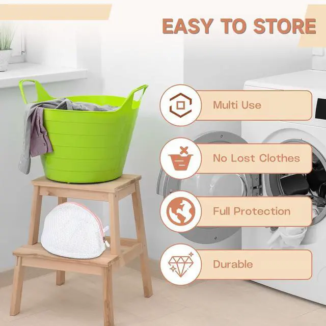 Alt view image 6 of 7 - 3PCS Bra Washing Bag,Bra Bag for Washing Machine,Mesh Wash Bag for Bras with Zipper,Large Laundry Bag for Bras Women Lingerie