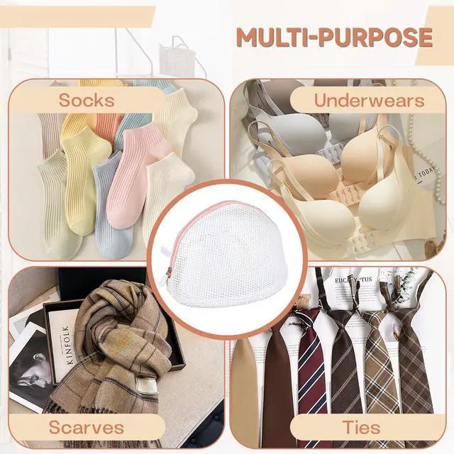 Alt view image 7 of 7 - 3PCS Bra Washing Bag,Bra Bag for Washing Machine,Mesh Wash Bag for Bras with Zipper,Large Laundry Bag for Bras Women Lingerie