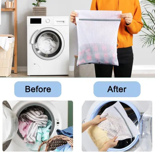 Alt view image 6 of 7 - 3Pcs Mesh Laundry Bags for Delicates, Honeycomb Mesh Wash Bags with Zipper for Washing Machine, Shoes, Lingerie, Socks and Stuffed Toys (Medium, 12.5 x 16Inches)